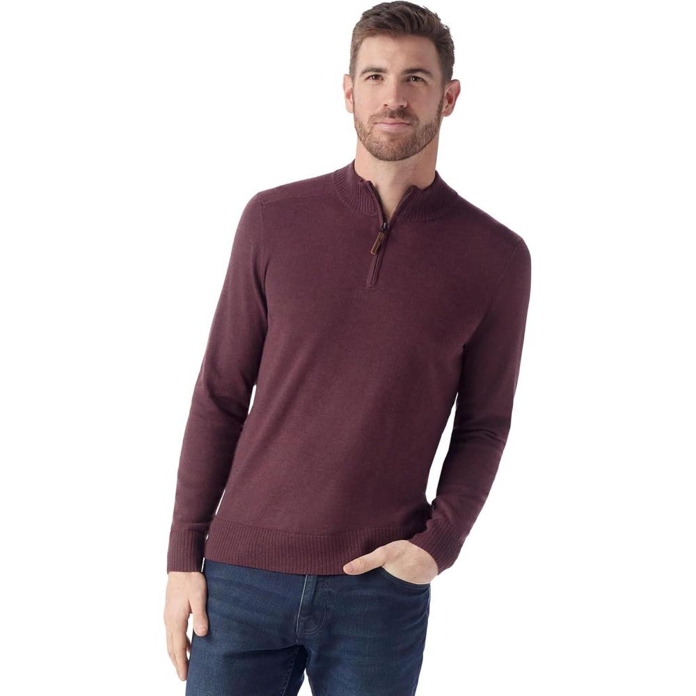 image:imageSmartWool Mens Sparwood 12 Zip SweaterEggplant Heather