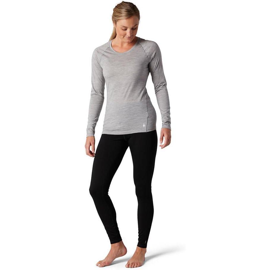 image:imageSmartWool Womens Classic AllSeason Merino Base Layer CrewLight Gray Heather