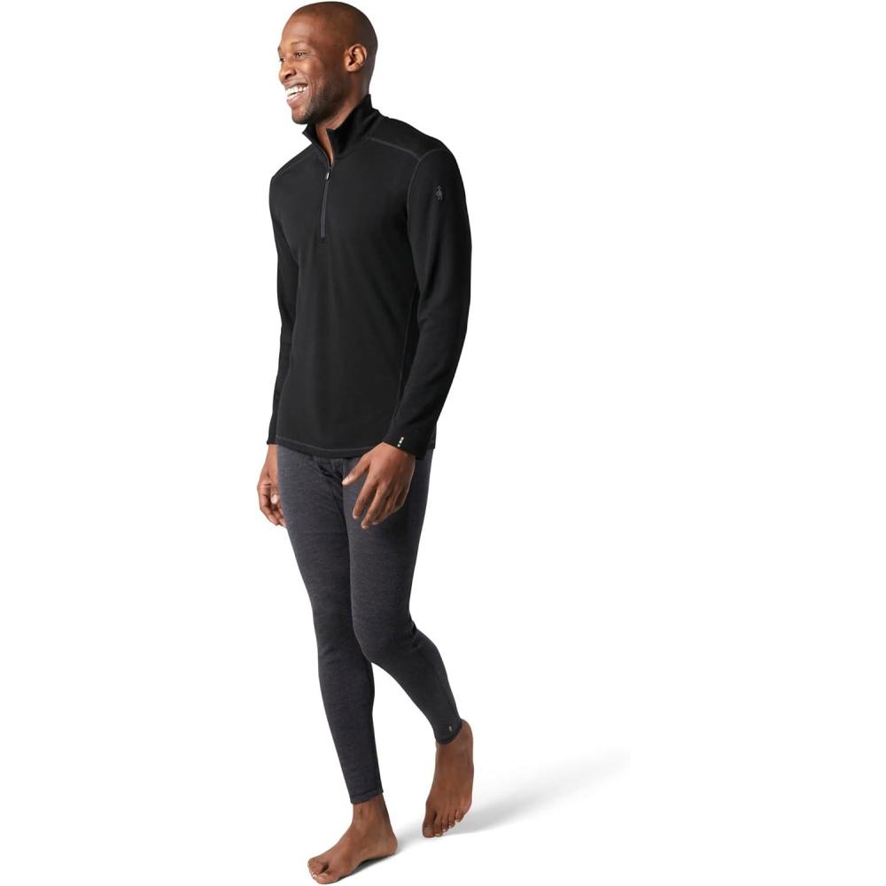 image:imageSmartwool Mens Classic Thermal Merino Base Layer 14 ZipBlack