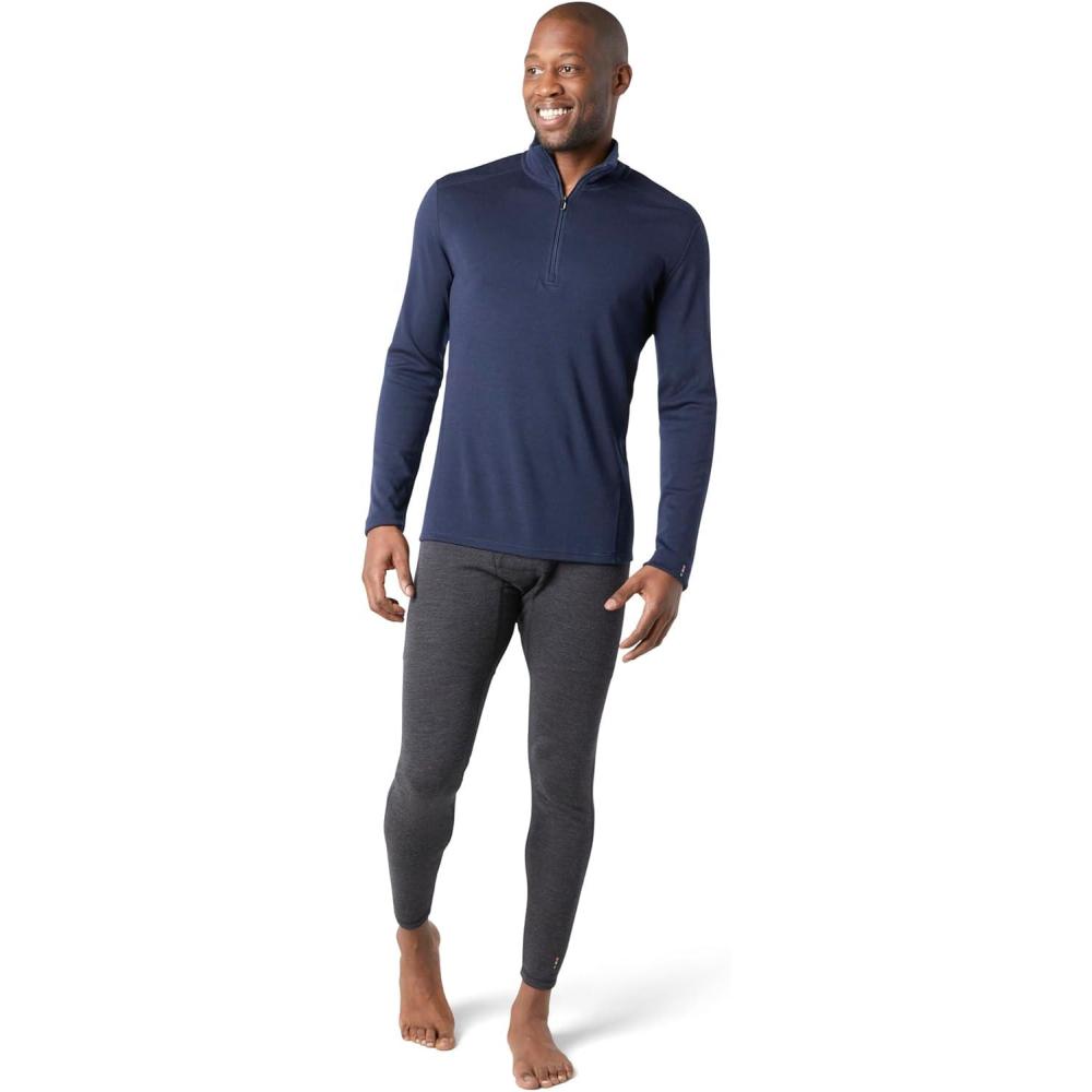 image:imageSmartwool Mens Classic Thermal Merino Base Layer 14 ZipDeep Navy