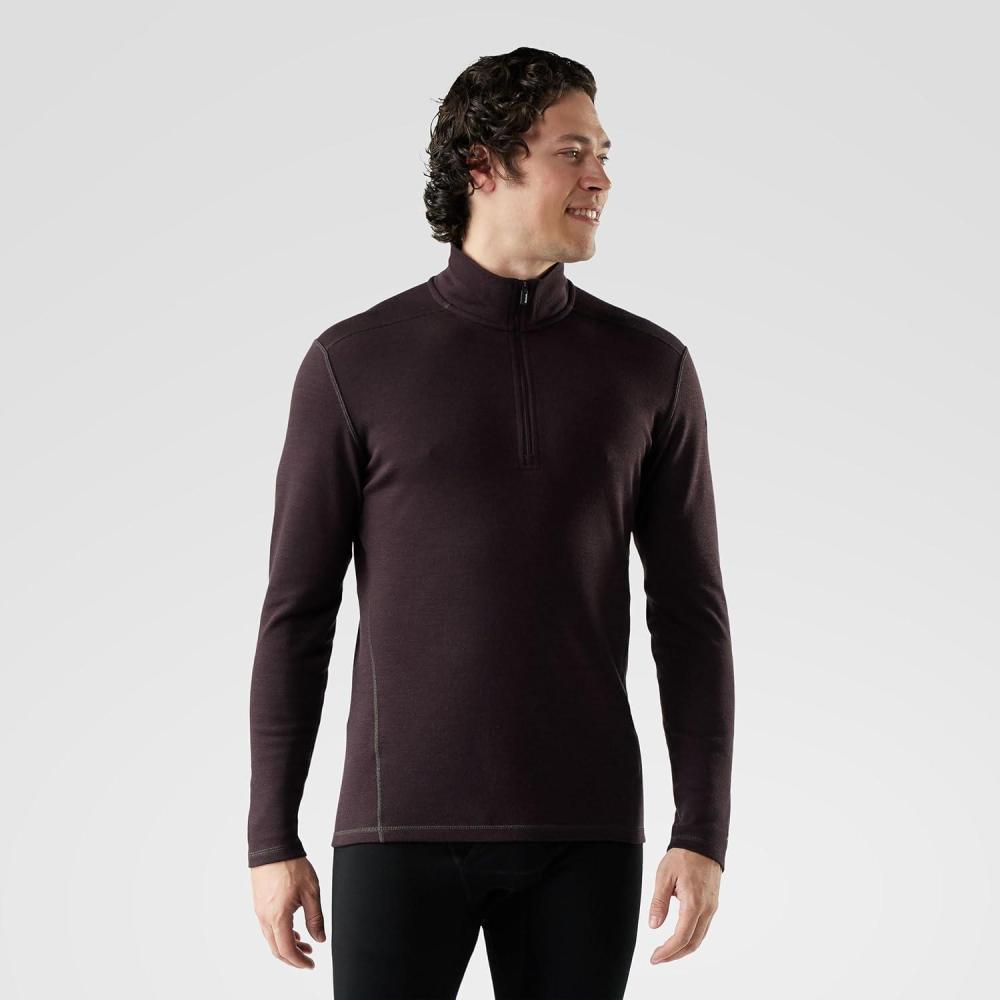 image:imageSmartwool Mens Classic Thermal Merino Base Layer 14 ZipMink Heather