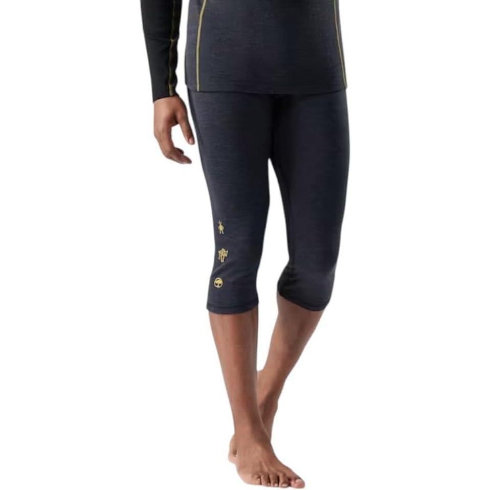 image:imageSmartwool Mens Classic Thermal Merino Base Layer 34 BottomCharcoalhoney Gold