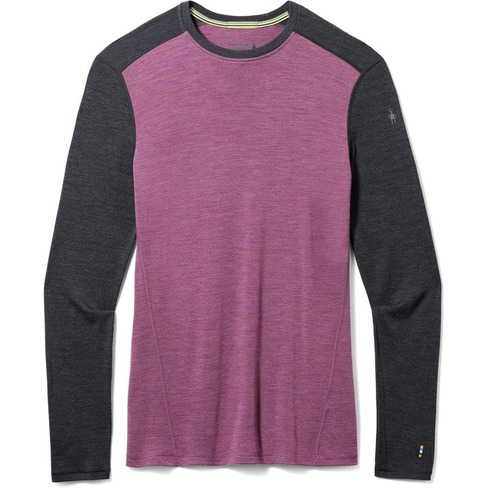 image:imageSmartwool Mens Classic Thermal Merino Wool Base Layer CrewArgyle Purple Heather