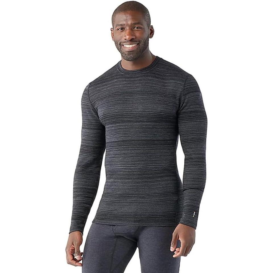 image:imageSmartwool Mens Classic Thermal Merino Wool Base Layer CrewBlack Color Shift