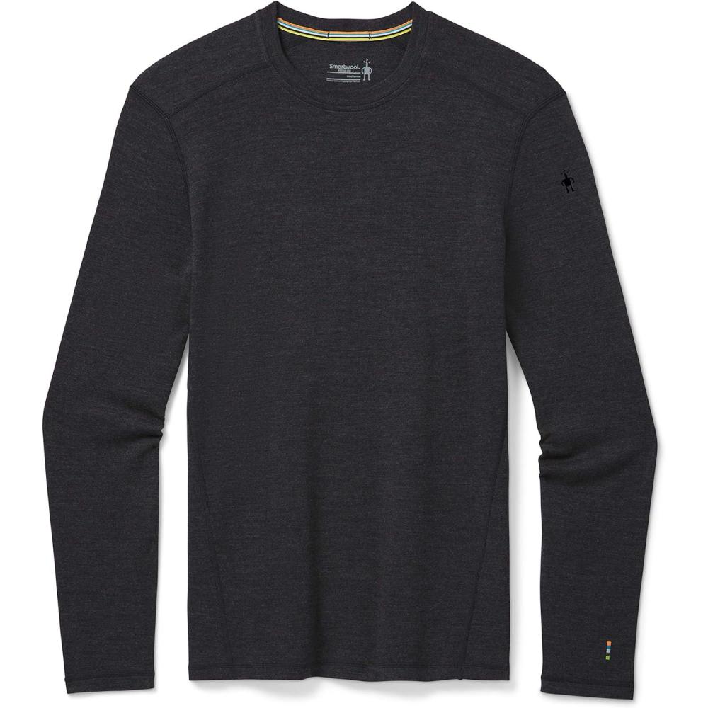image:imageSmartwool Mens Classic Thermal Merino Wool Base Layer CrewCharcoal Heather