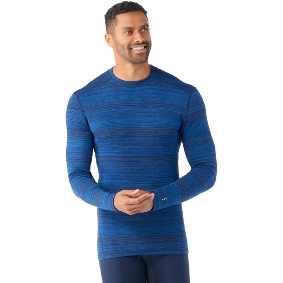 image:imageSmartwool Mens Classic Thermal Merino Wool Base Layer CrewDeep Navy Color Shift