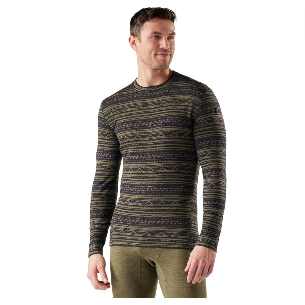 image:imageSmartwool Mens Classic Thermal Merino Wool Base Layer CrewWinter Moss Summit Soul