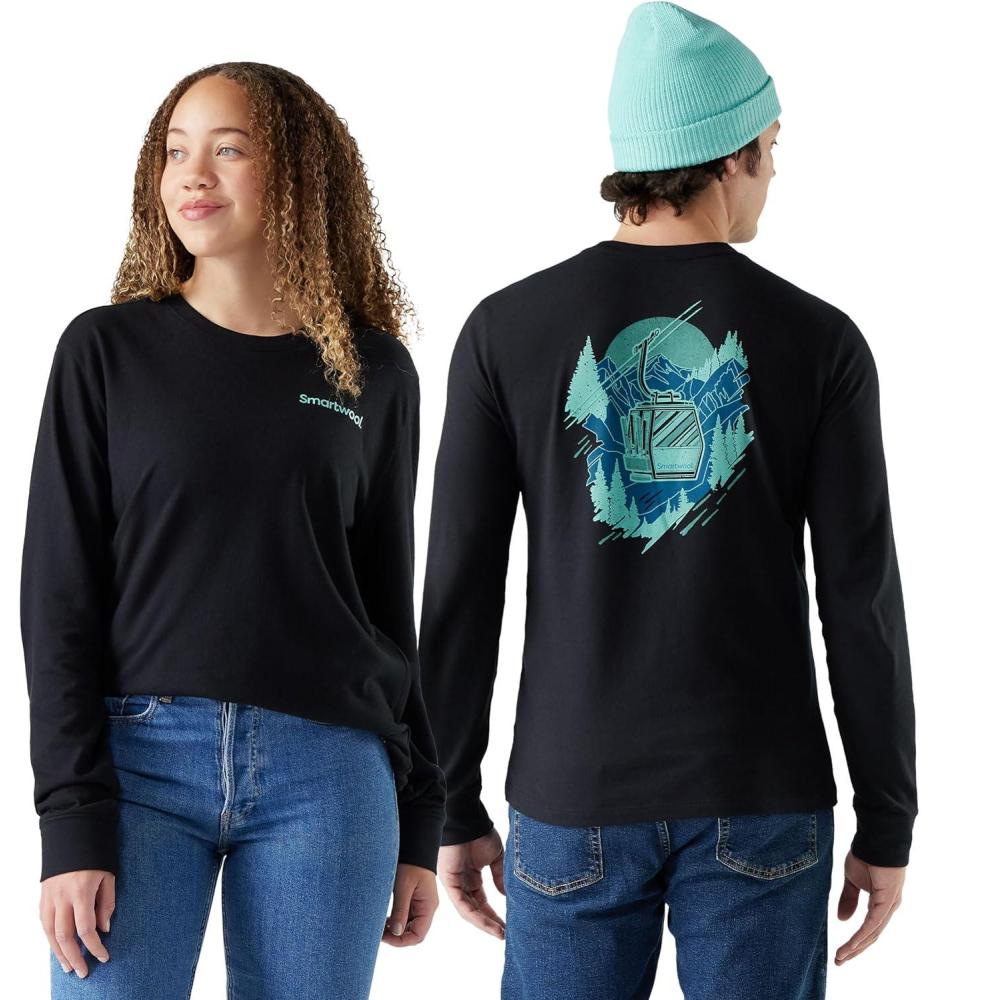 image:imageSmartwool Mens Gondola View Long Sleeve Graphic TeeBlack