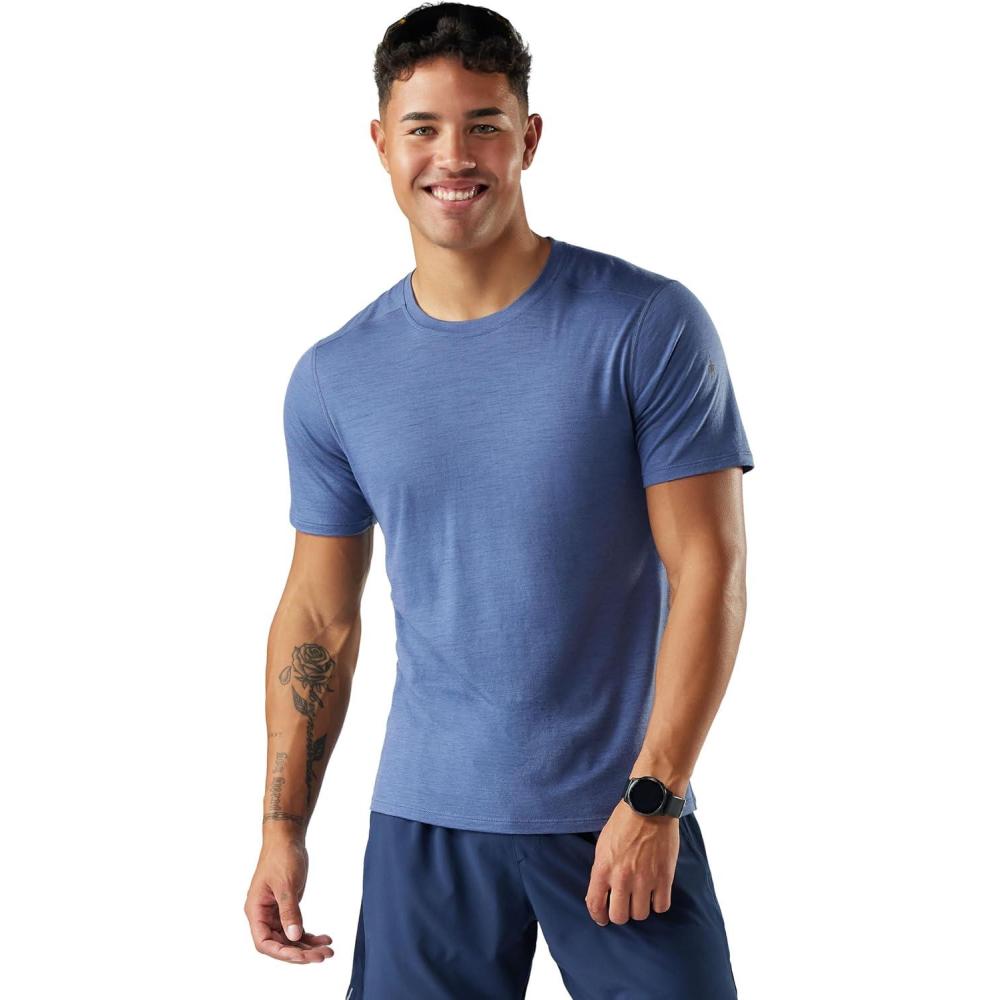 image:imageSmartwool Mens Merino Short Sleeve TeeNightfall Blue