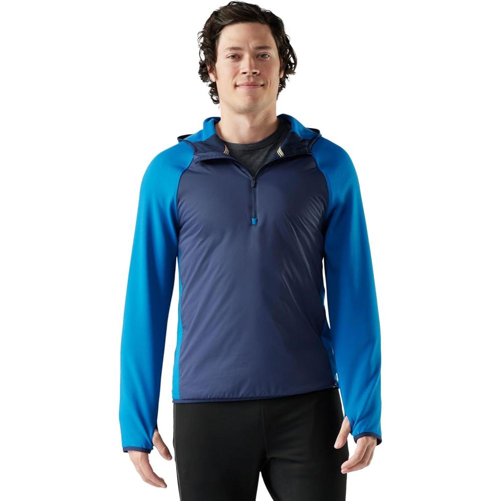 image:imageSmartwool Mens Smartloft 12 Zip HoodieNival Blue