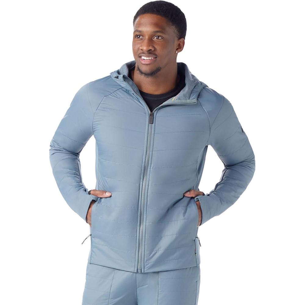 image:imageSmartwool Mens Smartloft Hooded JacketPewter Blue