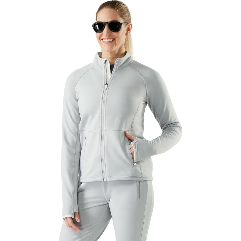 image:imageSmartwool Womens Active Fleece JacketStorm Gray