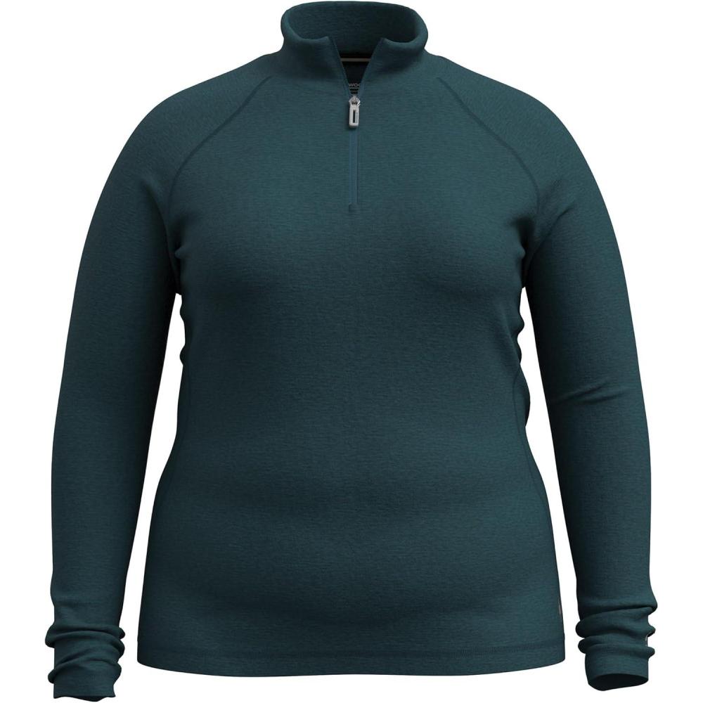 image:imageSmartwool Womens Classic Thermal Merino Base Layer 14 Zip PlusTwilight Blue Heather