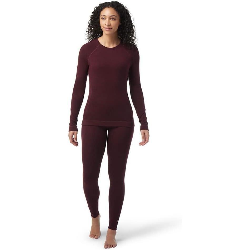 image:imageSmartwool Womens Classic Thermal Merino Base Layer CrewBlack Cherry Heather