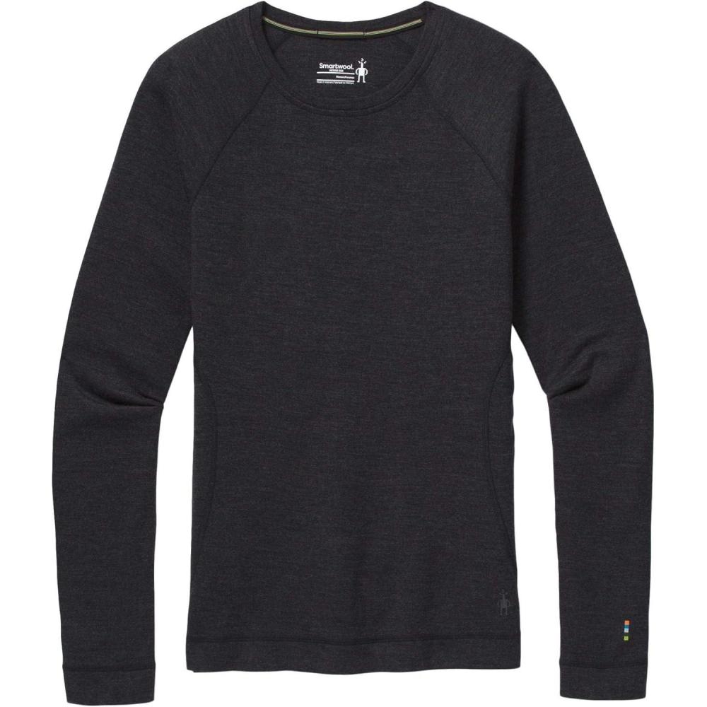 image:imageSmartwool Womens Classic Thermal Merino Base Layer CrewCharcoal Heather