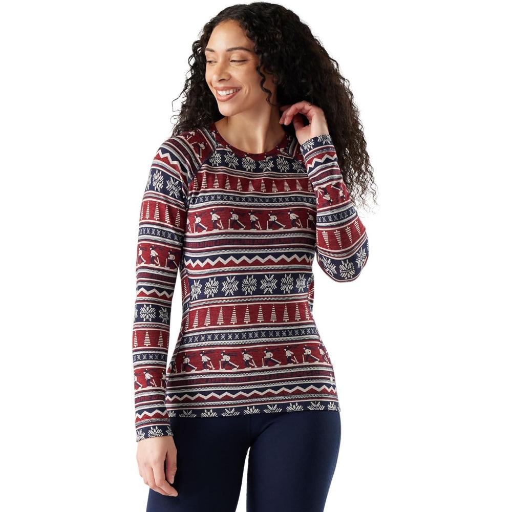 image:imageSmartwool Womens Classic Thermal Merino Base Layer CrewCurrant Alpine Apres