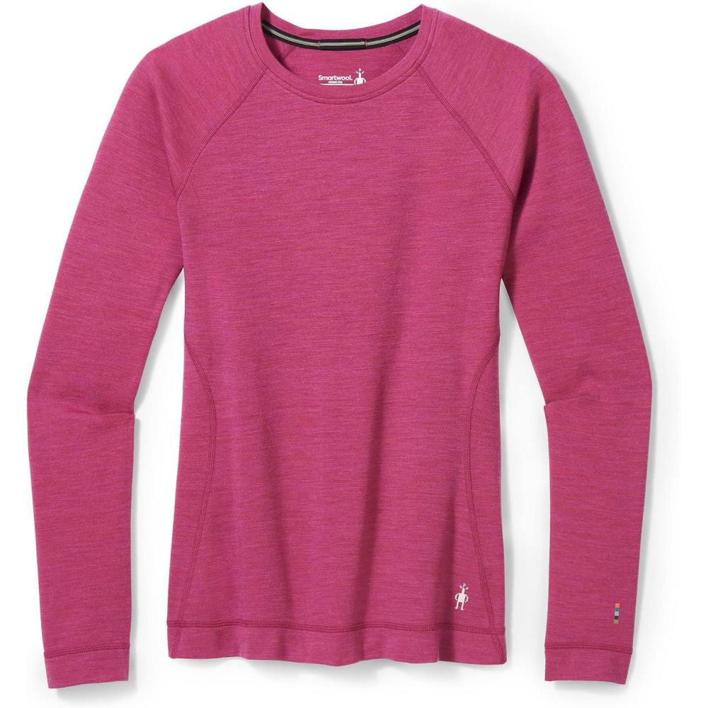 image:imageSmartwool Womens Classic Thermal Merino Base Layer CrewFestive Fuchsia Heather