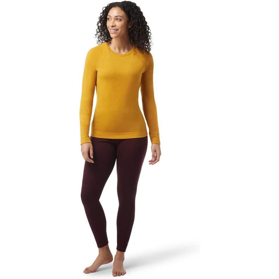image:imageSmartwool Womens Classic Thermal Merino Base Layer CrewHoney Gold Heather