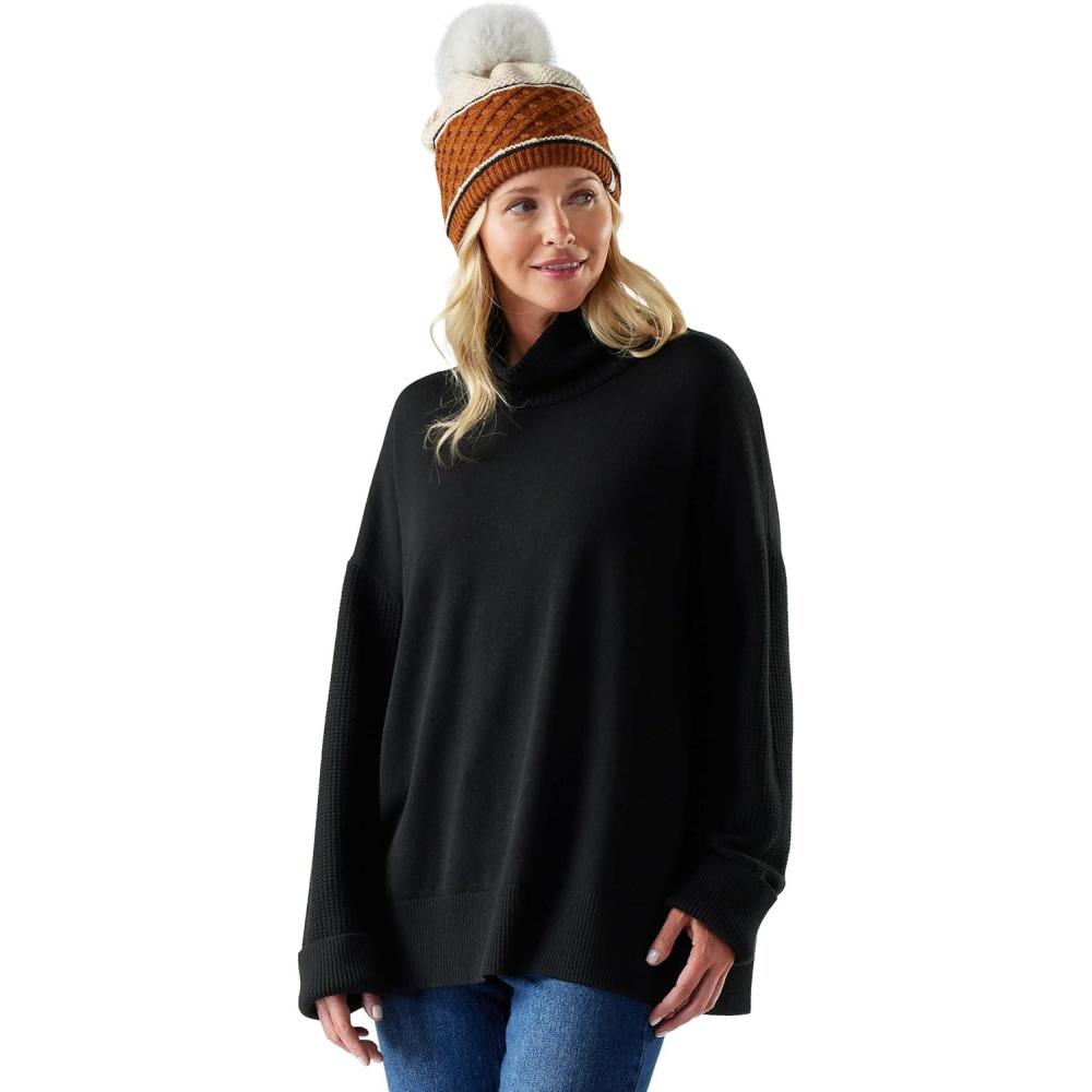 image:imageSmartwool Womens Edgewood Cowl Neck SweaterBlack