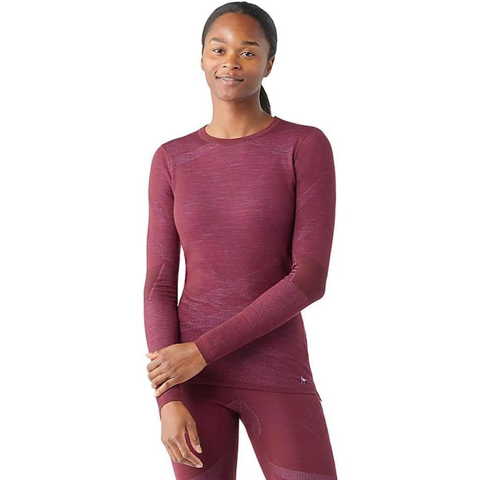 image:imageSmartwool Womens Intraknit Merino 200 CrewBlack Cherryviolet