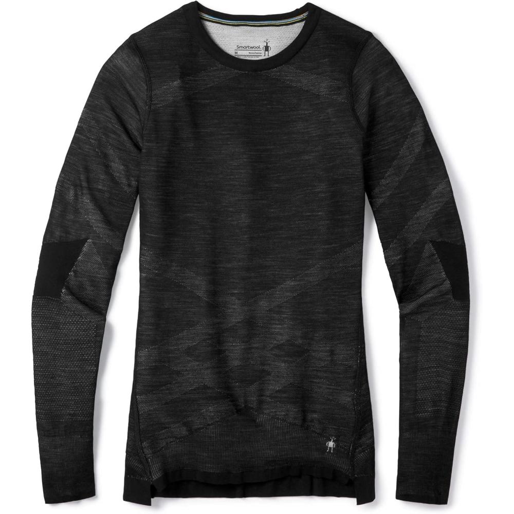image:imageSmartwool Womens Intraknit Merino 200 CrewBlackwhite