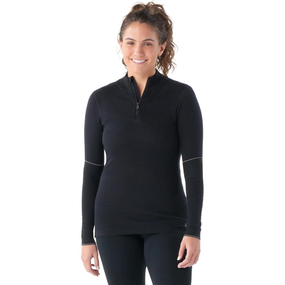 image:imageSmartwool Womens Intraknit Thermal Max Merino Base Layer 14 ZipBlack