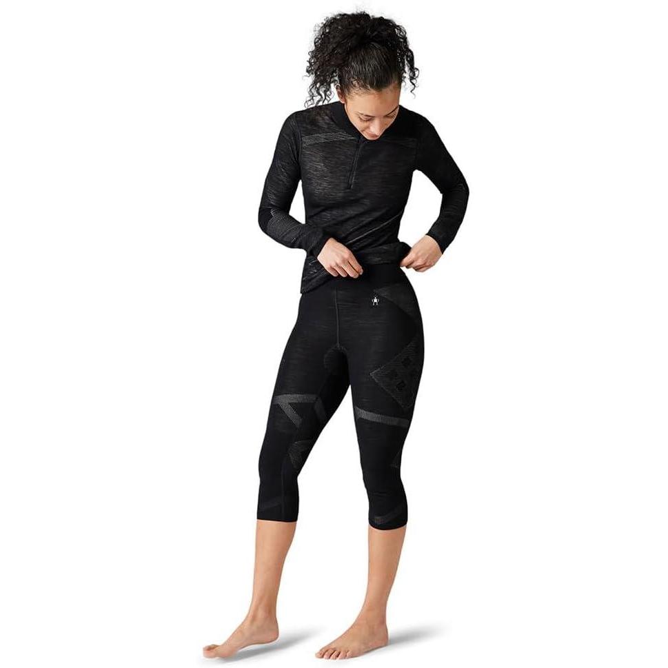 image:imageSmartwool Womens Intraknit Thermal Merino Base Layer 34 BottomBlackwhite