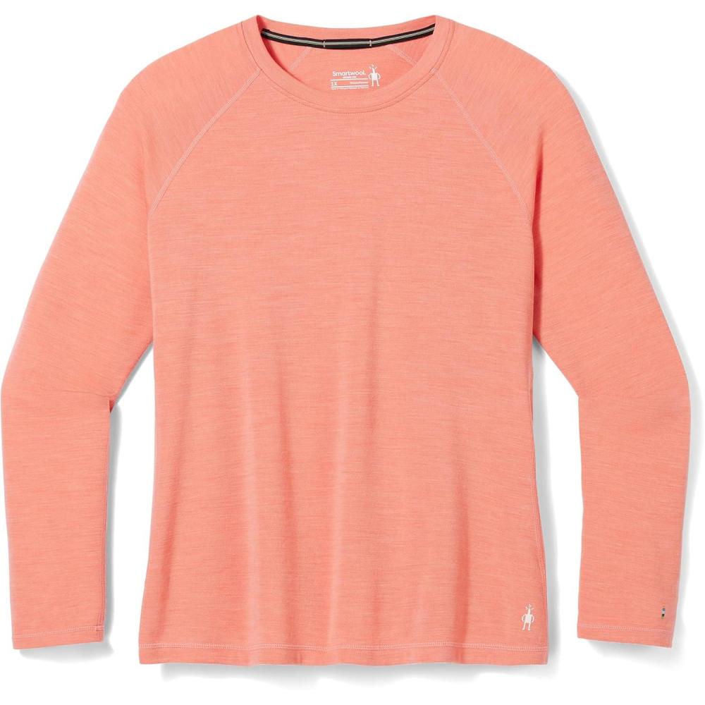 image:imageSmartwool Womens Plus Size Classic Thermal Merino Base Layer CrewCoral Heather