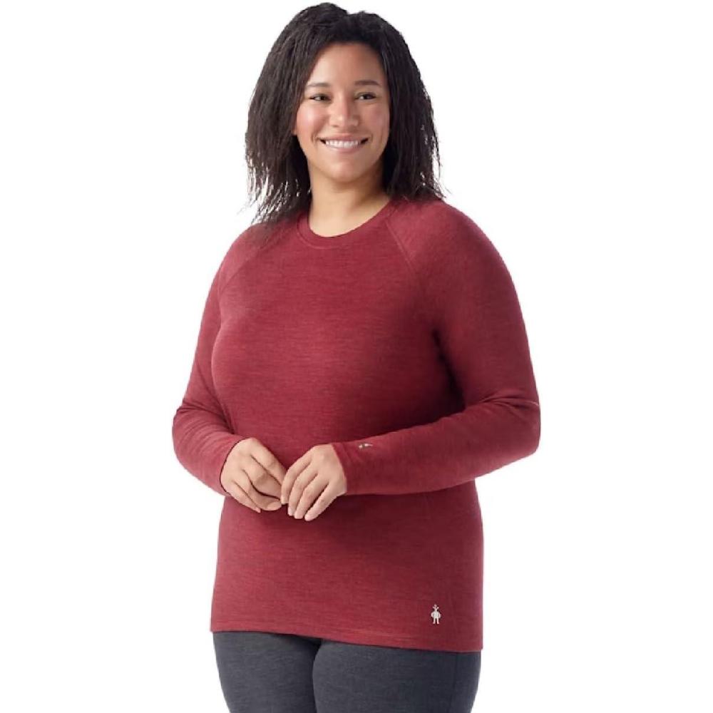 image:imageSmartwool Womens Plus Size Classic Thermal Merino Base Layer CrewCurrant Heather
