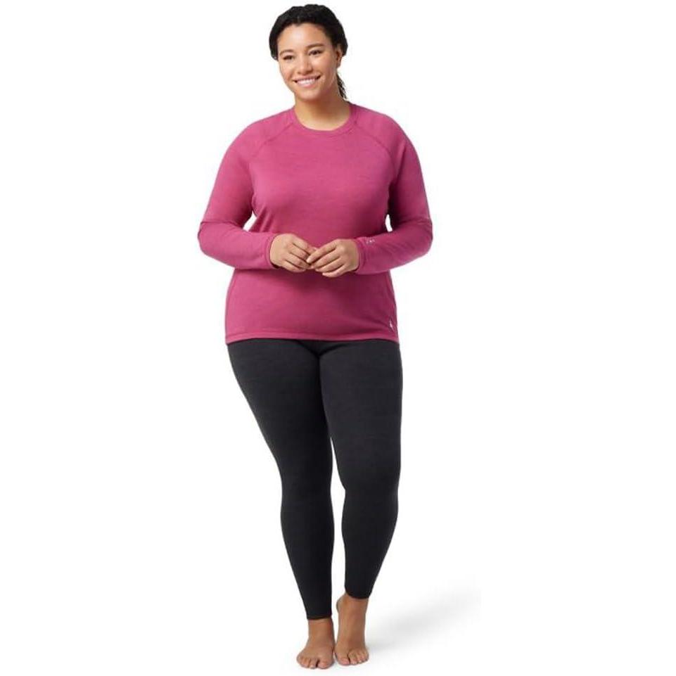 image:imageSmartwool Womens Plus Size Classic Thermal Merino Base Layer CrewFestive Fuchsia Heather