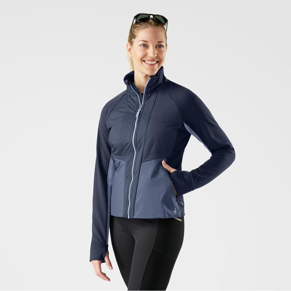 image:imageSmartwool Womens Smartloft Hybrid JacketNightfall Blue