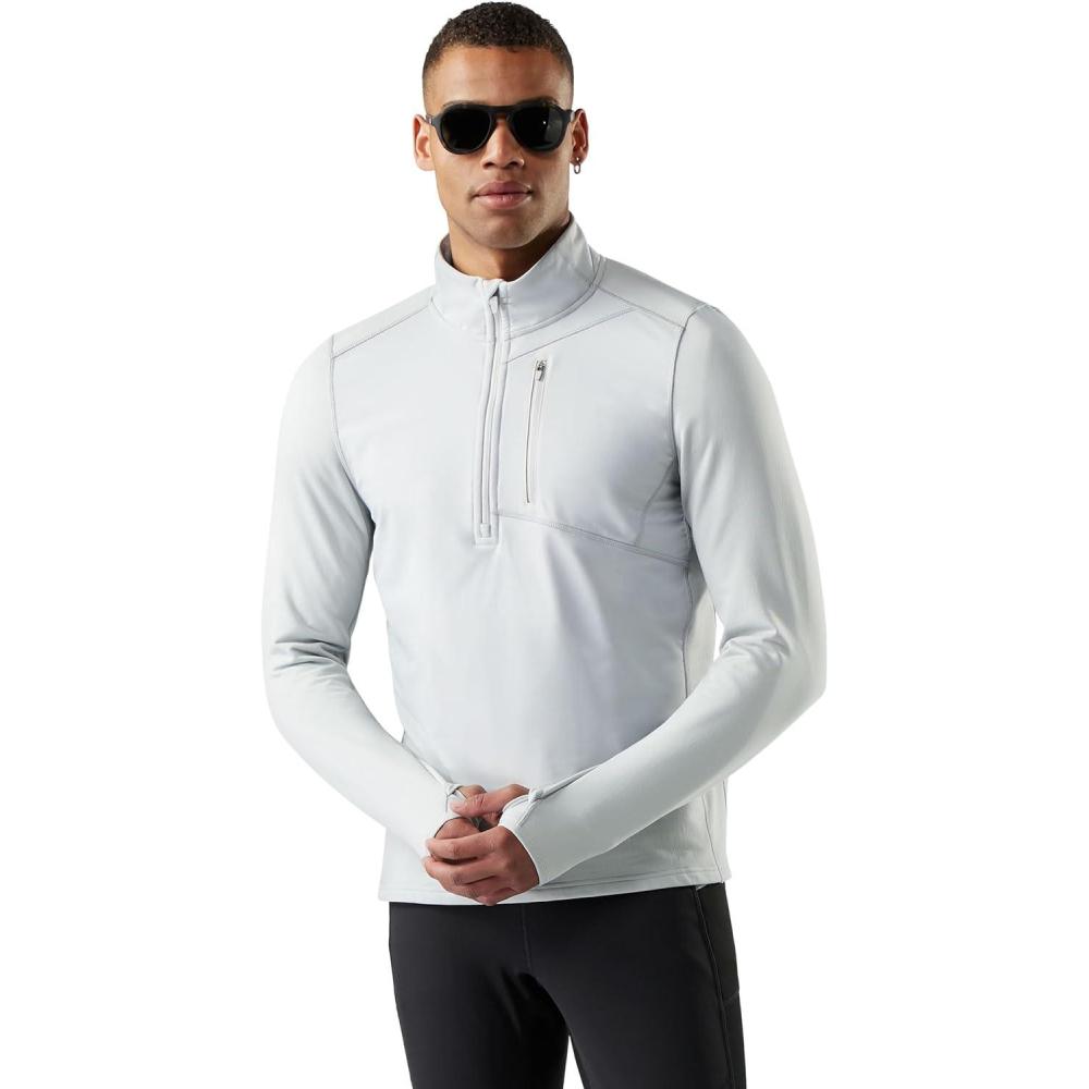 image:imageSmartwool mens Active Fleece Wind 12 ZipStorm Gray