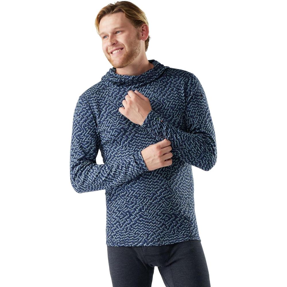image:imageSmartwool mens Merino 250 Base Layer HoodieNightfall Retro Line