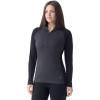 image:imageSmartWool Womens Classic Thermal Merino Base Layer 12 Zip HoodieBlackcharcoal Heather