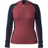 image:imageSmartWool Womens Classic Thermal Merino Base Layer 12 Zip HoodieCurrant Heather