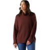 image:imageSmartwool Womens Edgewood Cowl Neck SweaterPecan BrownMink