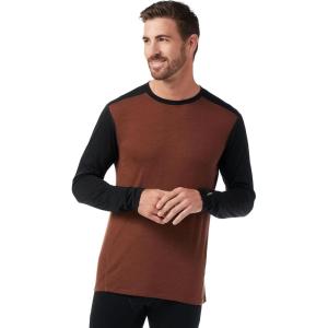 SmartWool Mens Classic All-Season Merino Base Layer Long Sleeve(Sable Brown Black)