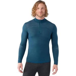 SmartWool Mens Intraknit Thermal Merino Base Layer 1/4 Zip(Twilight Blue)