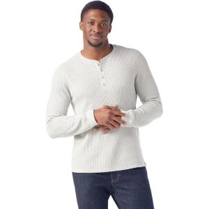 SmartWool Mens Waffle Long Sleeve Henley(Ash Heather)