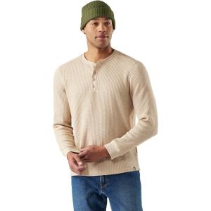 SmartWool Mens Waffle Long Sleeve Henley(Toffee Cream Heather)