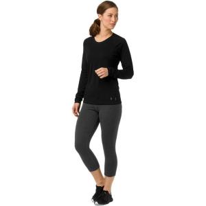 SmartWool Womens Classic All-Season Merino Base Layer Crew(Black)