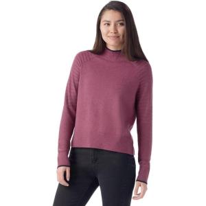 SmartWool Womens Edgewood Mock Neck Sweater(Garden Pink-eggplant)