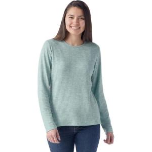 SmartWool Womens Thermal Merino Rib Crew(Arctic Green Heather)