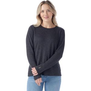 SmartWool Womens Thermal Merino Rib Crew(Charcoal Heather)