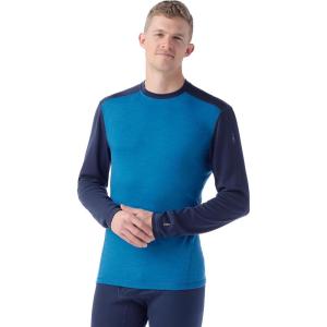 Smartwool Men’s Classic Thermal Merino Wool Base Layer Crew(Nival Blue/Deep Navy)