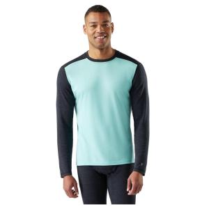 Smartwool Men’s Classic Thermal Merino Wool Base Layer Crew(Pacific Blue/Charcoal)