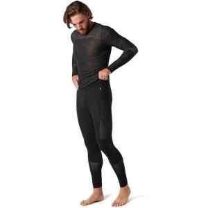 Smartwool Men’s Intraknit Thermal Merino Base Layer Bottom(Black-white)