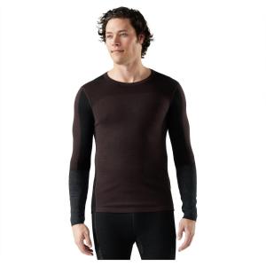 Smartwool Mens Intraknit Thermal Merino Base Layer Colorblock Crew(Mink/Black)