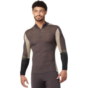 Smartwool Mens Intraknit Thermal Merino Base Layer Colorblock Crew(Shale-dune)