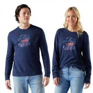 Smartwool Men’s Snowcat Long Sleeve Graphic Tee(Deep Navy)